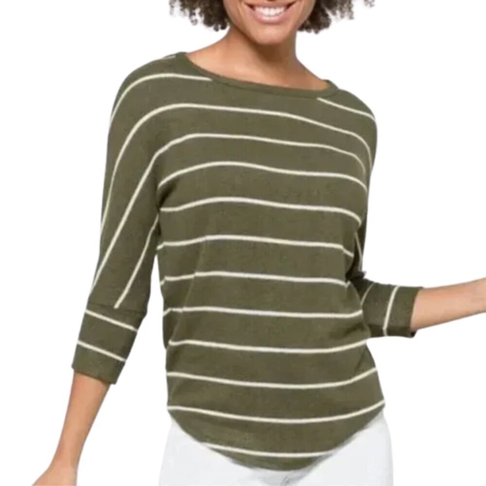 Market & Spruce Stitchfix Corinna Brushed Dolman Knit Top in Olive Sz. M NWT